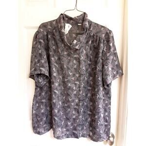 🩷Lady Devon Blouse, Women's Size Xl, Sheer Polyester, Multi-colored, vintage